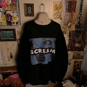 Scream Movie Graphic Sweatshirt Men's Unisex 2XL Black Poster Logo